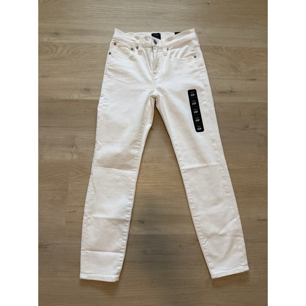 J. Crew Factory Women’s White 9" Mid Rise Skinny Jean Size Petite 25